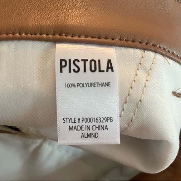 PISTOLA Cassie Brown Faux-Leather Cargo Pants 20981 - Picture 10 of 11